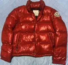 MONCLER デカワッペン　エベレスト　レッド ダウンジャケット サイズ0