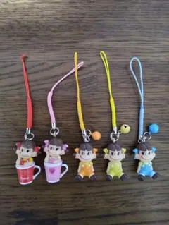 ペコちゃん ストラップ 5個セット ③
