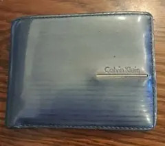 Calvin Klein 二つ折り財布 青