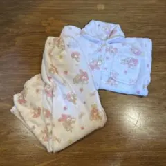 【古着】子供服 パジャマ マイメロディ マイメロ 110cm ふわふわパジャマのサムネイル