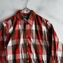 ✨美品✨ WOOLRICH ウールリッチ　長袖チェックシャツ　赤　L