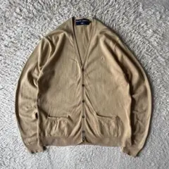 ラルフローレン 90s コットン ニット カーディガン L ベージュ