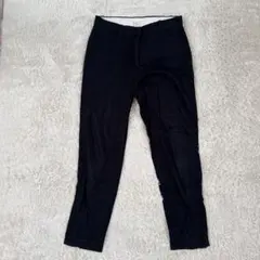 H&M テーパードパンツ 綿98% 美品 黒 EUR36 M【C080】