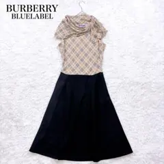 美品 BURBERRY ノバチェック ドッキング ノースリーブワンピース 希少