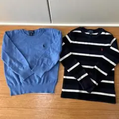 POLO セーター 2点セット ライトブルー　ネイビー　ボーダー　トップス