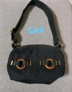 GAP ショルダーバッグ ブラック ウッドリング装飾のサムネイル