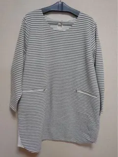 bitter syrup ストライプ 長袖　チュニック　5L