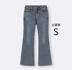 GU Sサイズ スリムフレアジーンズ　65ブルー