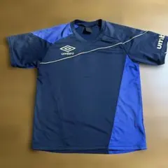 Umbro ネイビー/ブルー 半袖サッカーシャツ　M