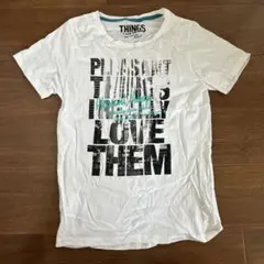THINGS プリント Tシャツ ホワイト
