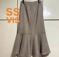 VIS マーメイドスカート ロング SS ベージュ