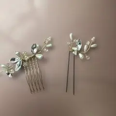 エレガントな花モチーフ ヘアピンセット