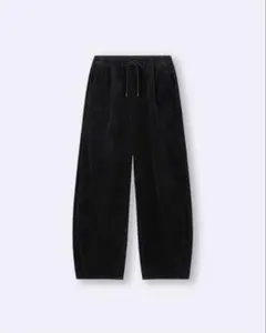 GU【S】コーデュロイバレルレッグイージーパンツ