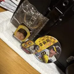 阪神タイガース 佐藤輝明 キーホルダー、缶バッチ