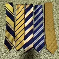 黄色系ネクタイ5本セット　バラ売り不可