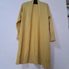 イエローロングカーディガン