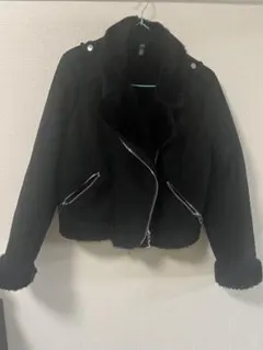 ZARA trf collection ブラック ダブルライダースジャケット