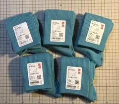 UNIQLO グリーン リブソックス 25-27cm 5枚セットのサムネイル
