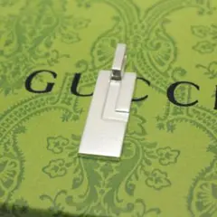 상태좋음 GUCCI グッチ アクセサリー プレート シルバー ネックレス トップ