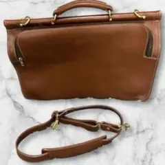 美品　日本製　ブラウンレザー ビジネスバック　ショルダーバッグ　本革