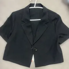 GU 黒 ハーフスリーブ　クロップドジャケット