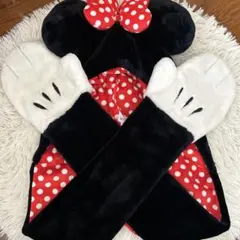 ミニーマウス ミニー マフラーキャップ ディズニー 即日発送可