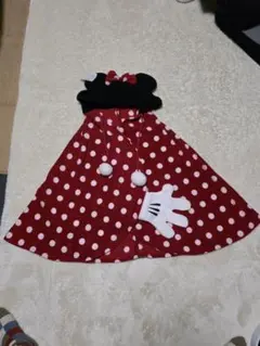 ミニーマウス風フリースポンチョ