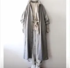 気まぐれセール！ネストローブ　ウールリネンパウダーツイルワンピース