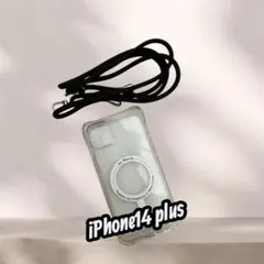 iPhone 14 Plus マグセーフクリアケース ショルダー　肩掛け紐付き