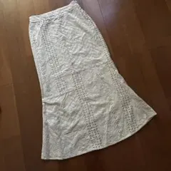 レース ロングマーメイドスカート アイボリー