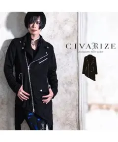 Y*i様 CIVARIZE レーヨンアシメライダースジャケット 44のサムネイル