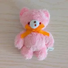 【開封済み】レトロなくまのぬいぐるみ ピンクのくま