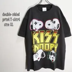 【新品】ビンテージ加工　バンドTシャツ　XL　キッス　スヌーピー