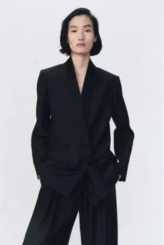 ZARA ソウシオオツキ　ウールブレンドブレザー　M