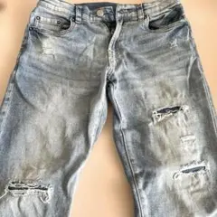 140cm ZARA かっこいいダメージジーンズ