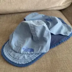 ノースフェイス　帽子 　キッズ　日除け　サンシェード　夏　水色