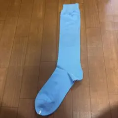 サックスブルー　ハイソックス