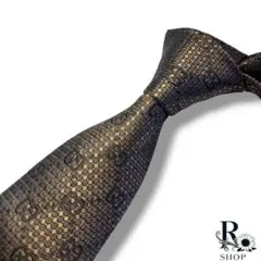 現行　GUCCI グッチ ネクタイ GG総柄 モノグラム ブラウン 　光沢