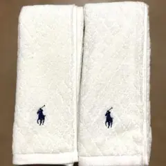 【新品未使用品】ラルフローレン　フェイスタオル 2枚セット　ホワイト