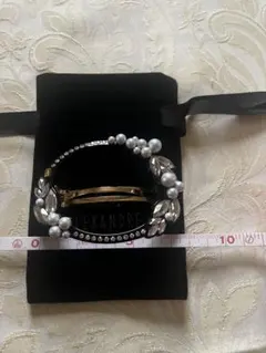 レア　Christian Dior パンク バングル　ブラック　パール レア Christian Dior パンク バングル ブラック パール - メルカリ