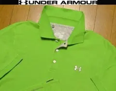【大きい】XL日本サイズ位アンダーアーマーUSA限定蛍光色美品伸縮速乾ポロシャツ