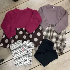 女の子 秋 冬 トップス パンツ まとめ 90 11-74