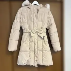 お値下げ　ジェニーラブ　ベージュ 中綿コート リボン付き　新品未使用　160