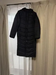 PUMA 黒 ロングダウンジャケット フード付き