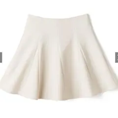 【当日発送】インパン裏地付きフレアミニスカート［at1747］アイボリー