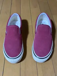 VANS アナハイム 98dx スリッポン 赤スエード 26.5cm