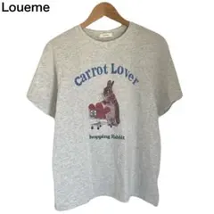 ルエム　アニマルTシャツ　うさぎ　プリント　半袖　グレー　レディース　Tシャツのサムネイル