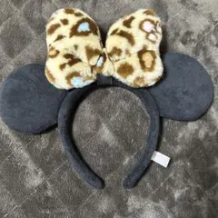 ディズニーカチューシャ　ヒョウ柄　レオパード柄　リボン