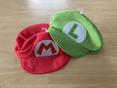 未使用★タグ付★マリオ ルイージ 着ぐるみ帽子★BANDAI コスプレ