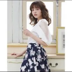 【新品タグ付】INGNI 肩リボン袖割れ5分袖トップス